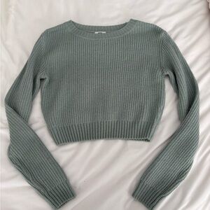Ardene Sage Ribbed Crew Neck Sweater